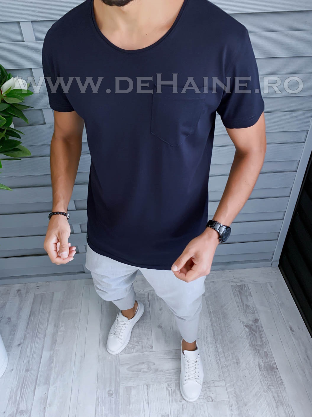 Tricou barbati bleumarin slim fit vagabond b1961 p8-3*